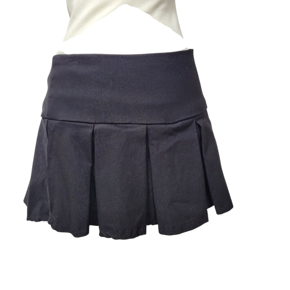 Garage Black Pleated Mini Skirt Women’s Small Y2K Schoolgirl Preppy Stretch